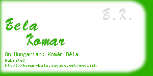 bela komar business card