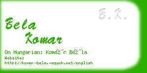 bela komar business card